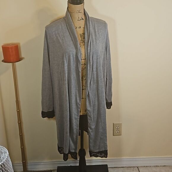 NWOT Asos long gray duster size Small (missing belt) - Picture 4 of 12